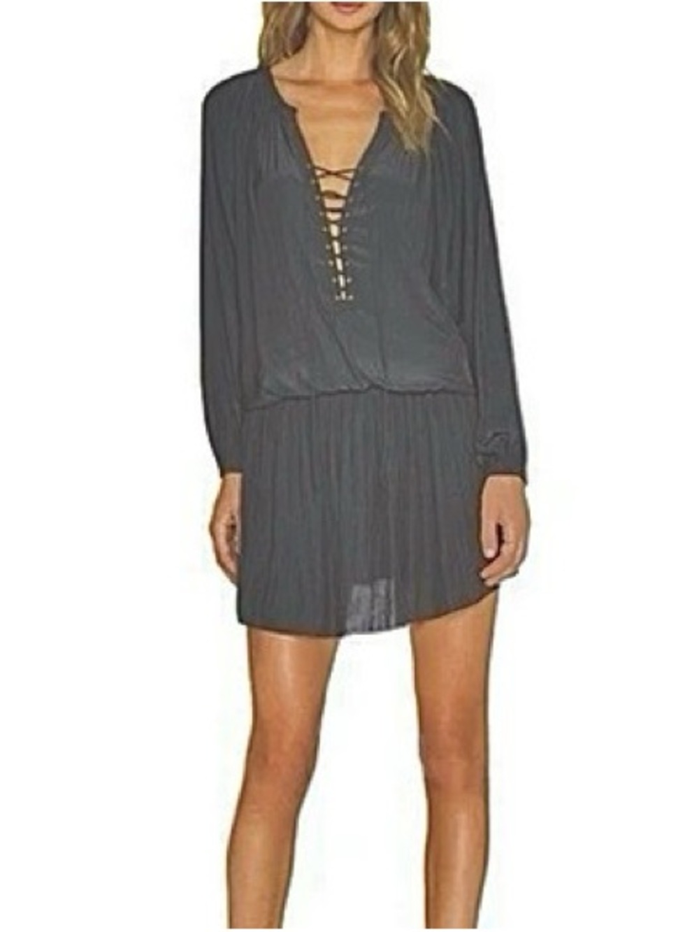 Ramy Brook Alexandra lace-up mini dress